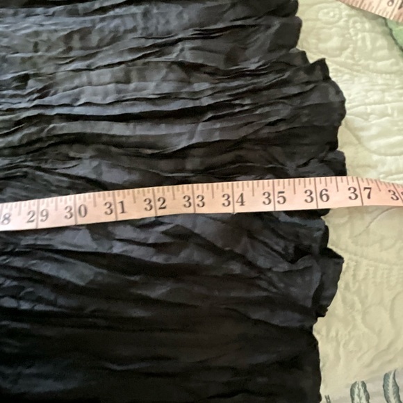 Boutique Europa 100% Silk Crinkled Maxi Skirt Medium - Picture 7 of 7